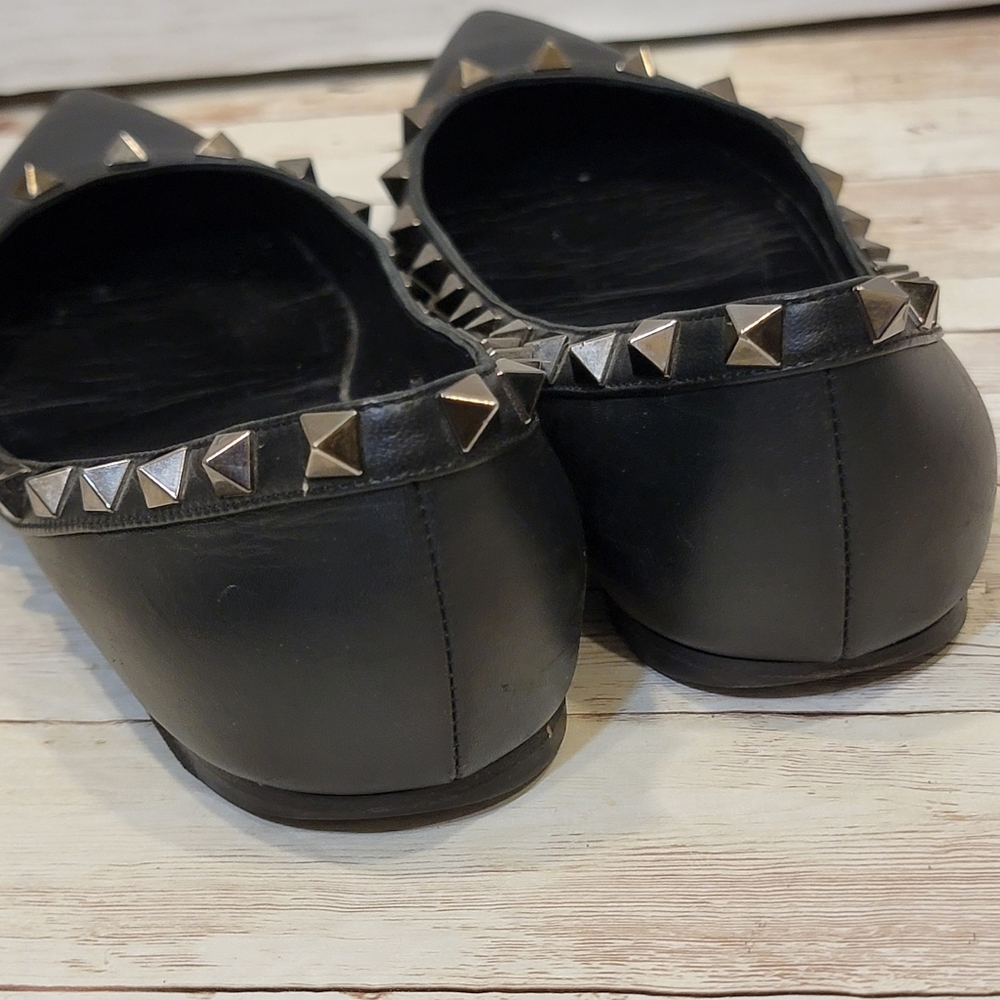 Valentino Nior black leather rockstud flats - Picture 7 of 14